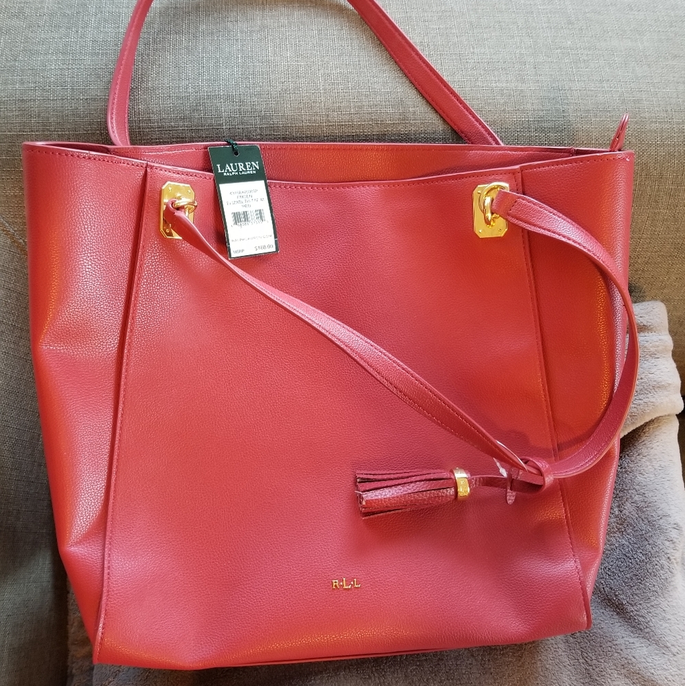 Lauren by Ralph Lauren EMDEN Elizabeth Red Tote